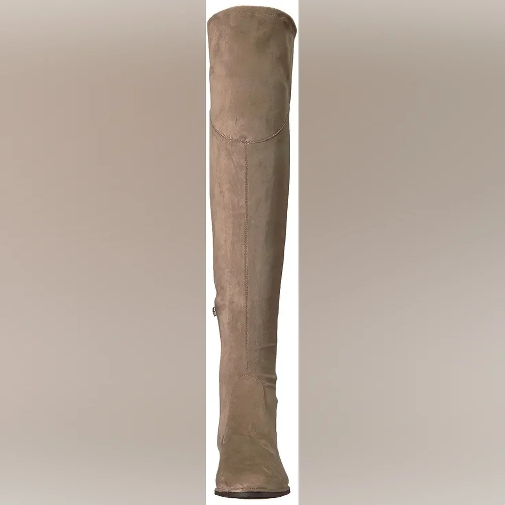 GUC Mark Fisher Taupe Suede Size 9.5 Over The Knee Tie Back Boots!!